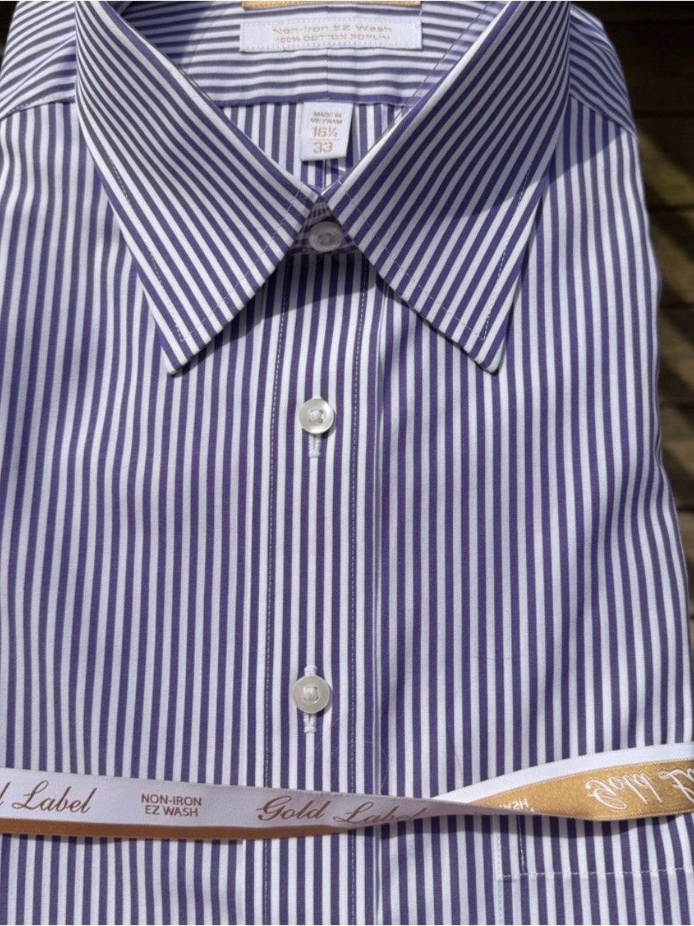 ROUNDTREE & YORKE Stripe Dress Shirt